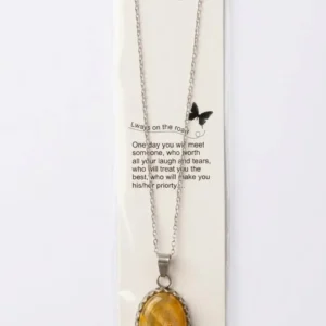 IMG-20260811-WA0030.jpg_202608111506 Golden Yellow Oval Stone Stainless Steel Pendant Necklace